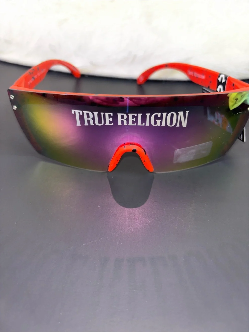 True Religion Red and Black Speckled Sunglasses